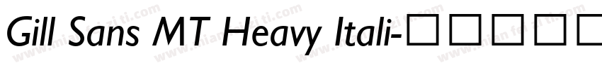 Gill Sans MT Heavy Itali字体转换